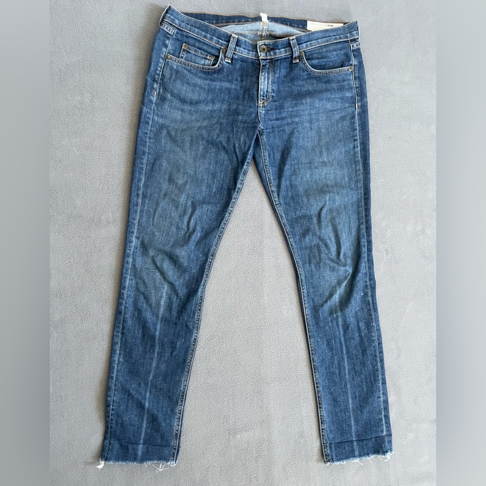 Rag‎ & Bone Indigo Denim Jeans Dre sz29 raw hem 34x30